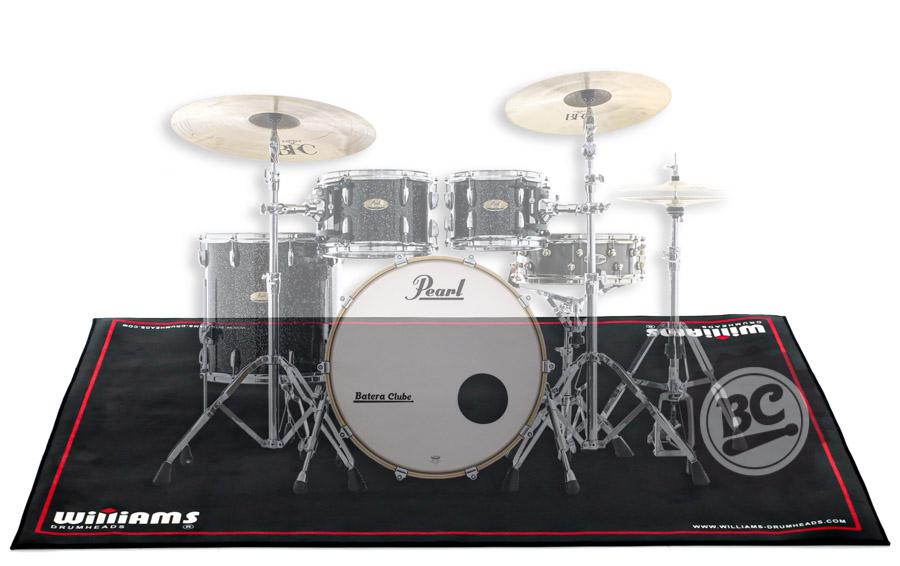 Tapete de Bateria Williams Black medidas 2,00m X 1,60m exclusivo pra bateria acústica ou eletrônica