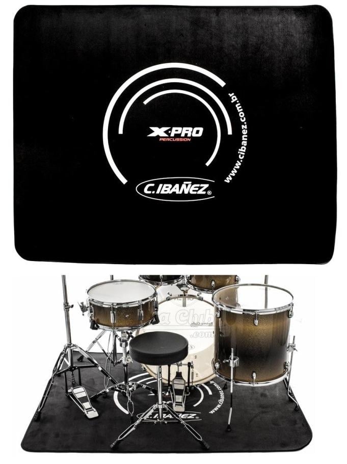 Tapete de Bateria X-Pro C. Ibañez Medidas 1,50m X 1,20m Exclusivo pra Bateria Acústica ou Eletrônica