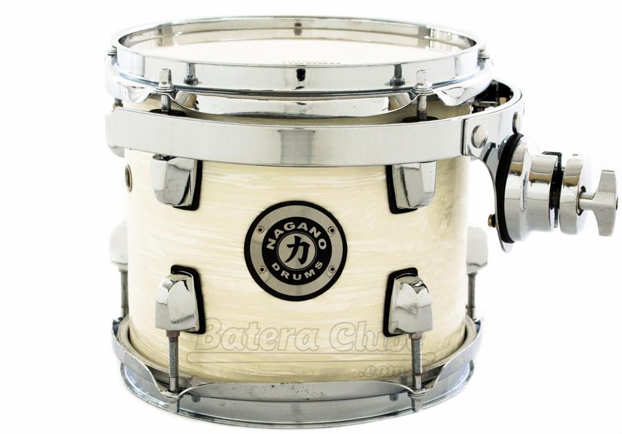 Tom Avulso 10" Nagano Concert Series Brooklin White com sistema flutuante e sem tom holder