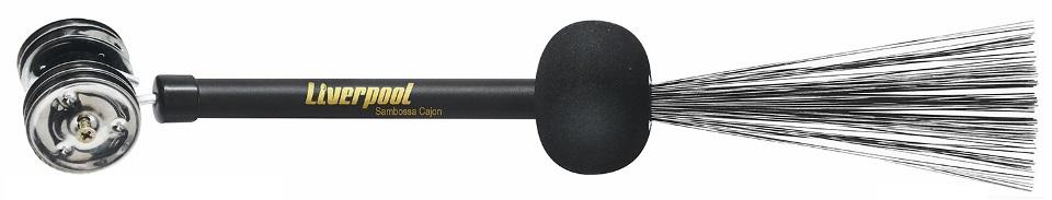 Vassourinha de Cajón Liverpool Sambossa VAC-003 cerdas de aço, platinelas e borracha de grave (10347)