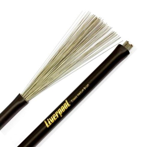 Vassourinha Liverpool Classic Medium Brush VA-183 com Puxador e Cerdas de Aço