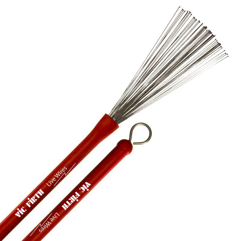 Vassourinha Vic Firth Live Wires LW com Cerdas Retráteis Reforçadas para maior volume e punch (8973)