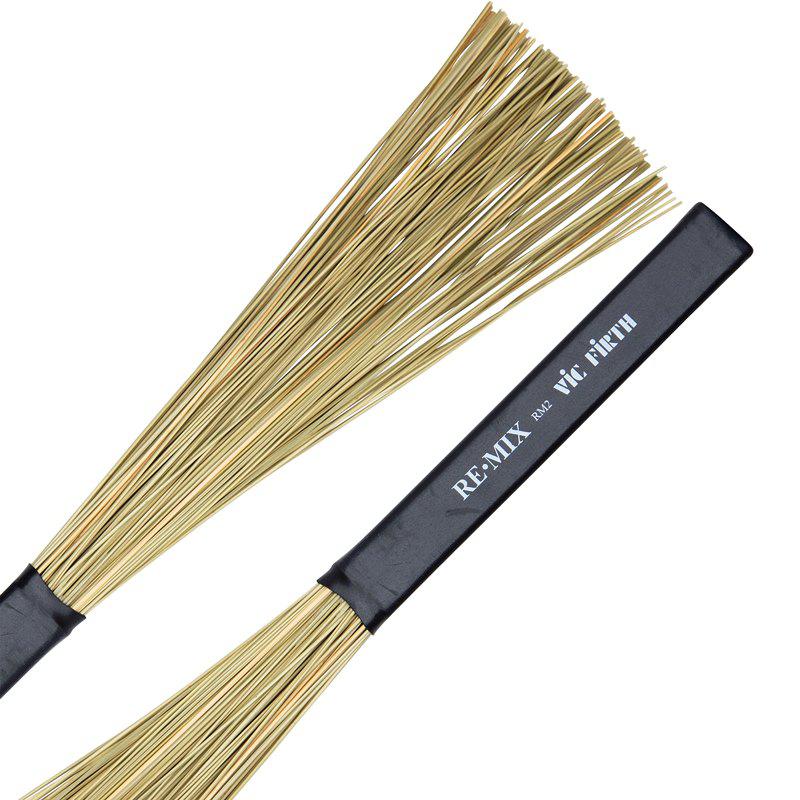 Vassourinha Vic Firth Remix RM2 African Grass com Cerdas tipo Grama Seca Volume Controlado (15864)