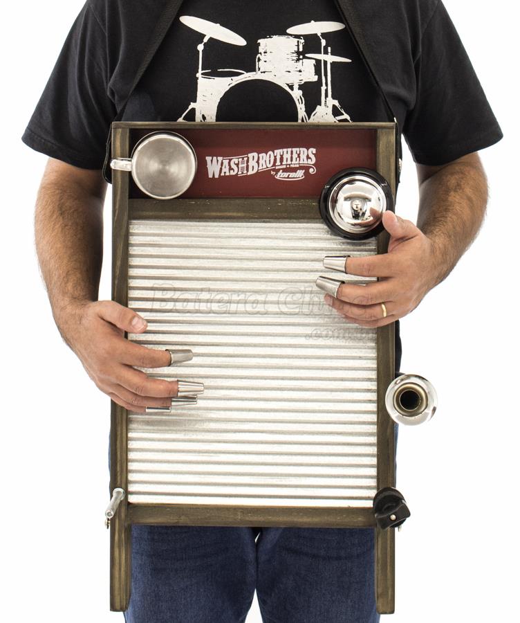 Washboard Torelli TWB39 WashBrothers Aluzinco Grande Percussão Tábua de Lavar com Sino e Buzina