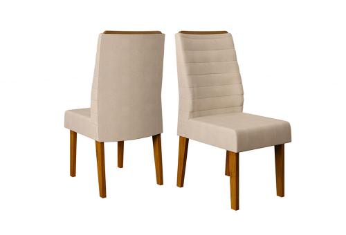 Conjunto Mesa de Jantar Escala Com Vidro Freijó White e 08