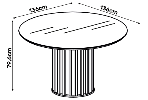 Conjunto Mesa de Jantar Neiva Redonda Vidro Creme e 6 Cadeiras Curvata  Linho Árido : Sala de Jantar - Sala de Jantar Completa : Julia Arns