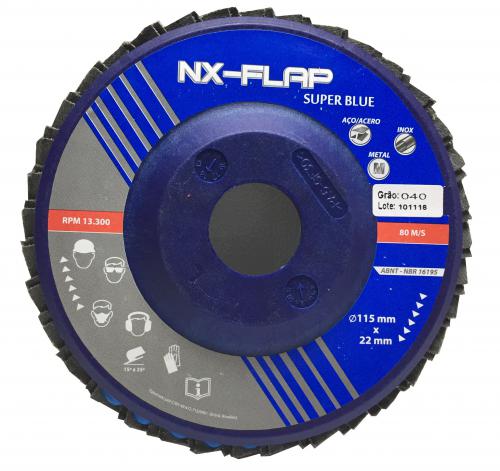 Disco Flap NX Super Blue Grão 060 115 X 22