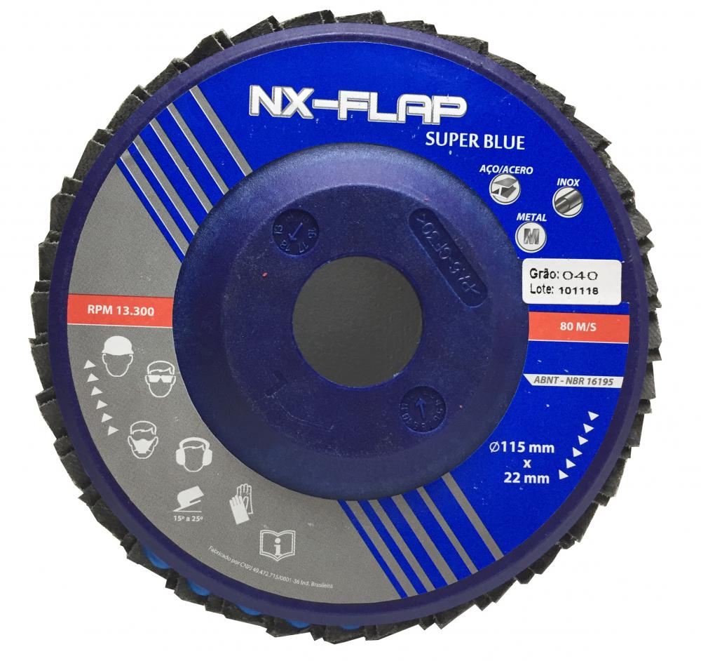Disco Flap NX Super Blue Grão 060 115 X 22