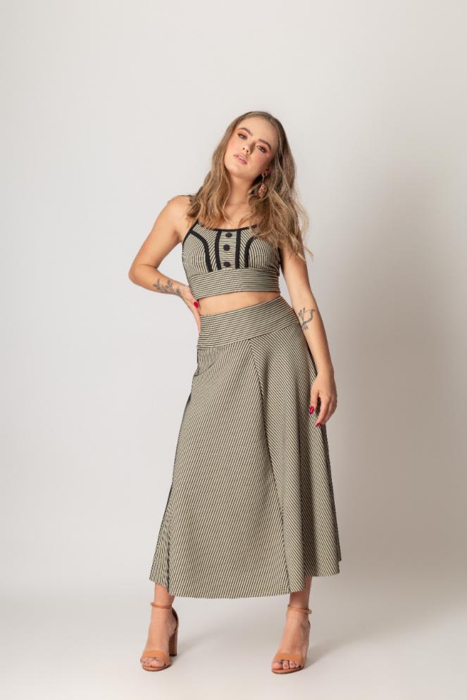 Saia gode midi com clearance cropped