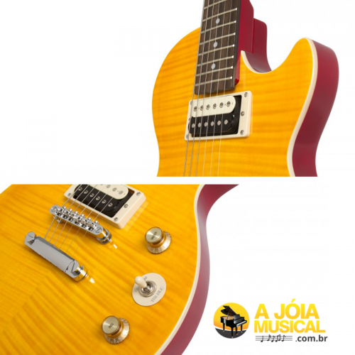 ギター Epiphone Les Paul Special Guitarra Epiphone Les Paul Special Slash AFD Signature Amber