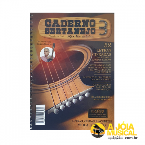 Caderno Sertanejo Letras, Cifras Viola E Violao Premium - Casadei  Instrumentos Musicais