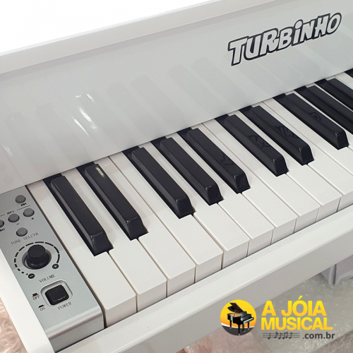 Piano Infantil Elétrico Turbinho Branco