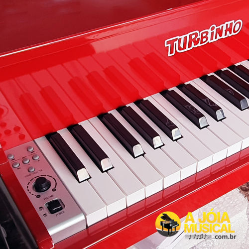 Piano Infantil Elétrico Turbinho Vermelho