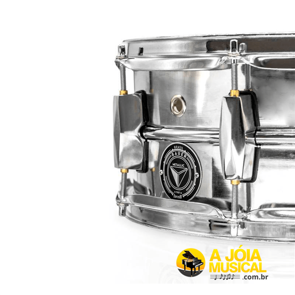 Caixa de Bateria Bauer By Torelli Aço Cromada 12