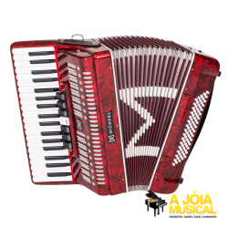 Acordeon Michael 80 Baixos ACM8007N PRD Vermelho