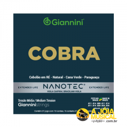 Encordoamento Giannini Cobra Nanotec Tensão Média para Viola