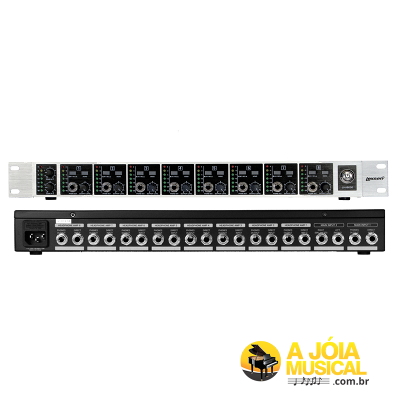 Amplificador de Fone Lexsen LHA8000 08 Canais