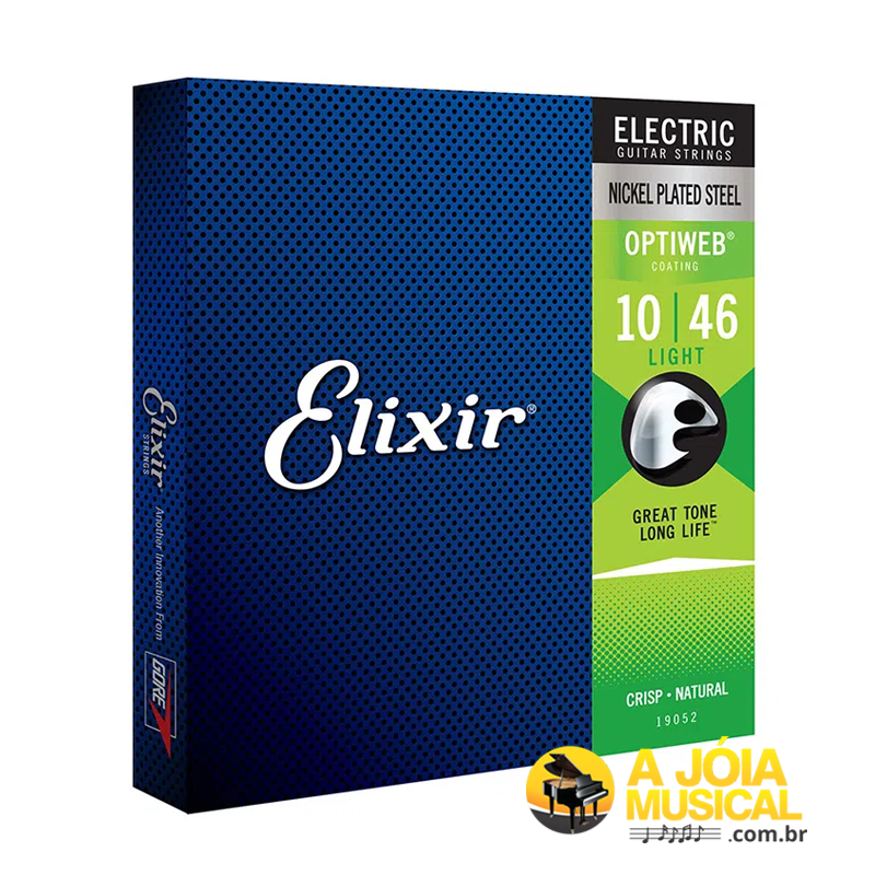 Encordoamento Elixir para Guitarra 010 Optiweb Light