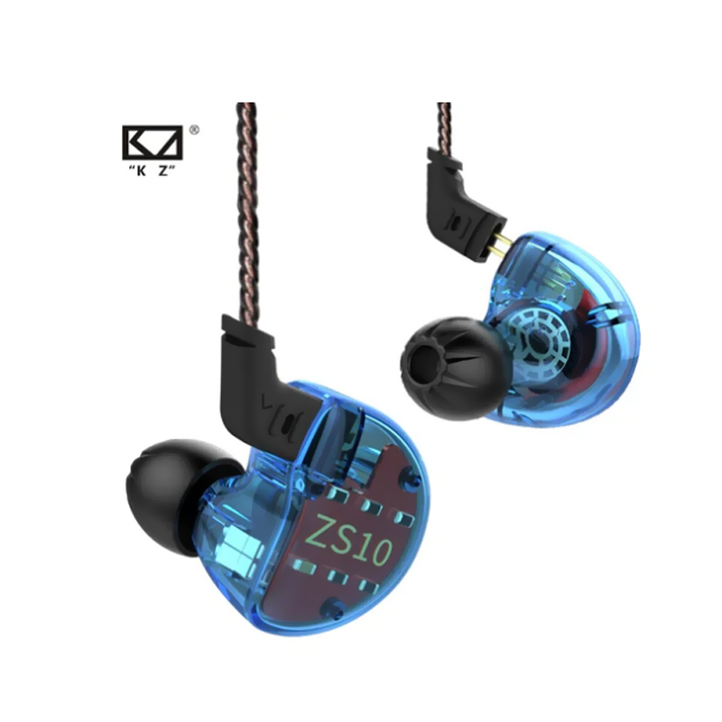 カールson Fone de Ouvido KZ In Ear ZS10 (Sem Microfone) Azul