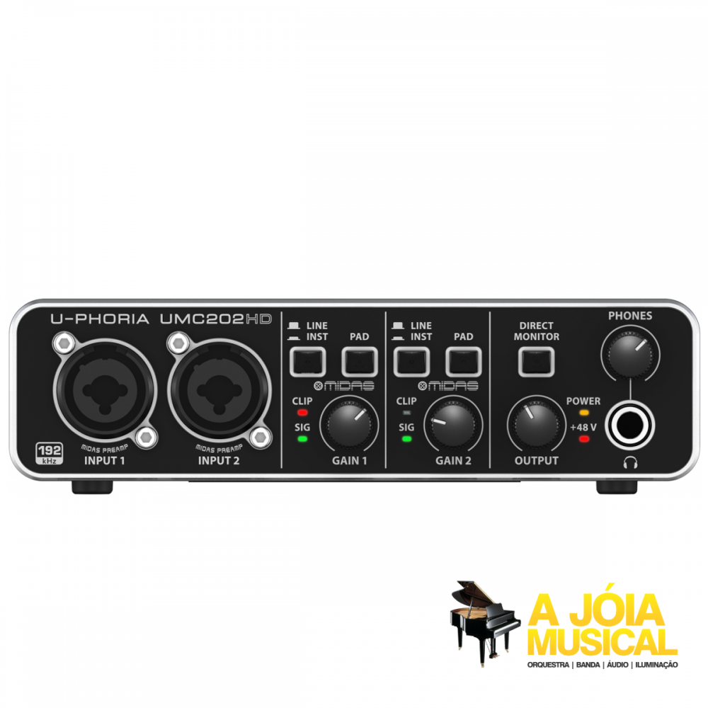 Interface Behringer U-PHORIA UMC202HD