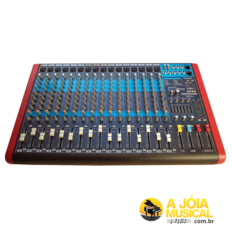 Mesa De Som Soundvoice MS16 4 16 Canais 4 AUX