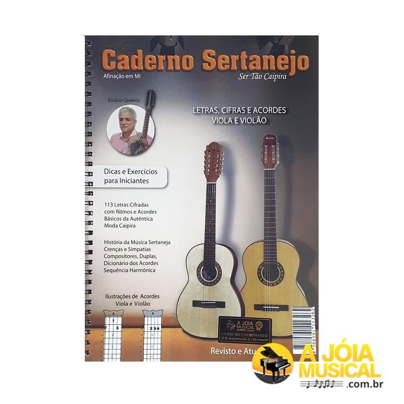 Caderno Sertanejo Letras, Cifras Viola E Violão Vol.2 - Casadei  Instrumentos Musicais