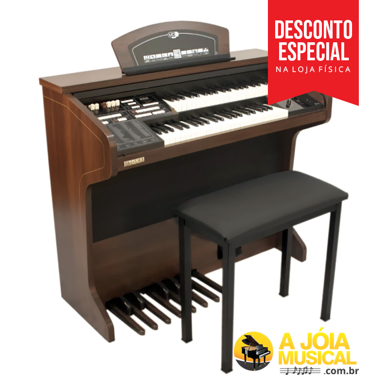 Órgão Eletrônico Tokai MD-5 Marrom Com Banqueta