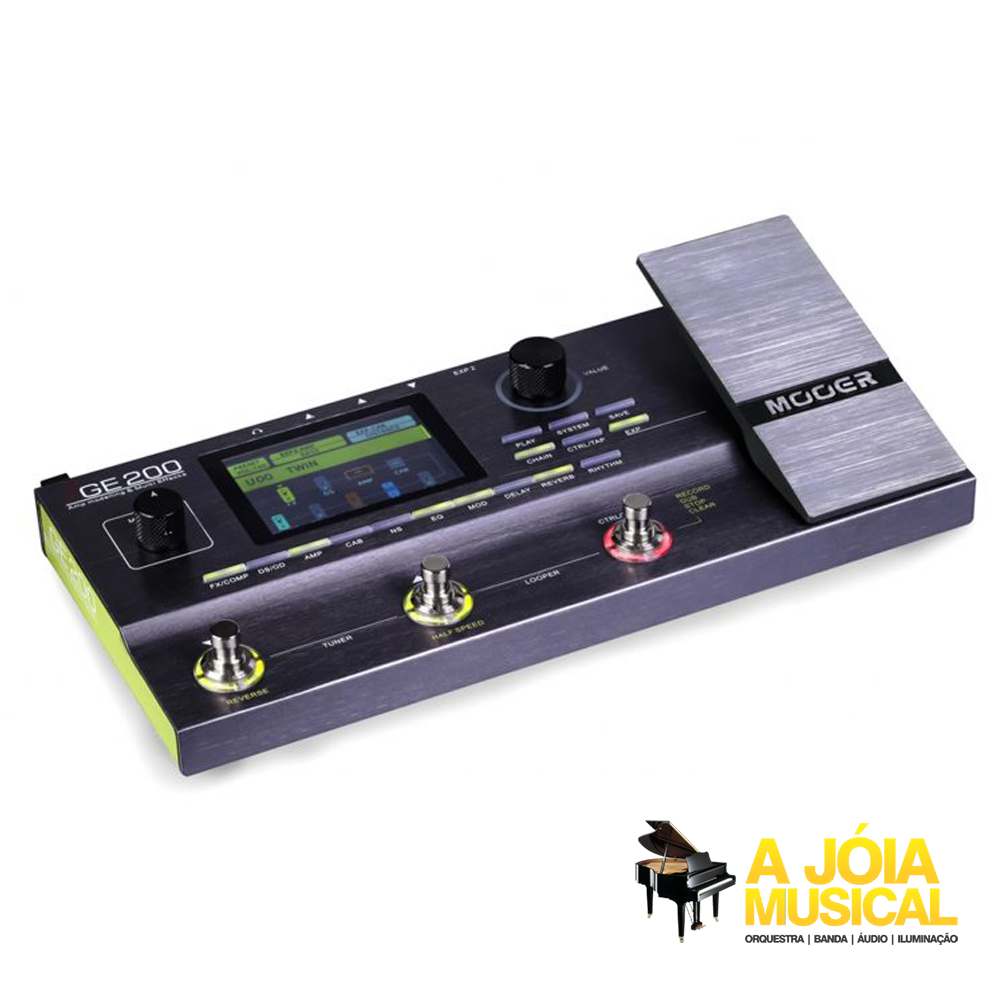 Pedaleira Mooer para Guitarra GE200