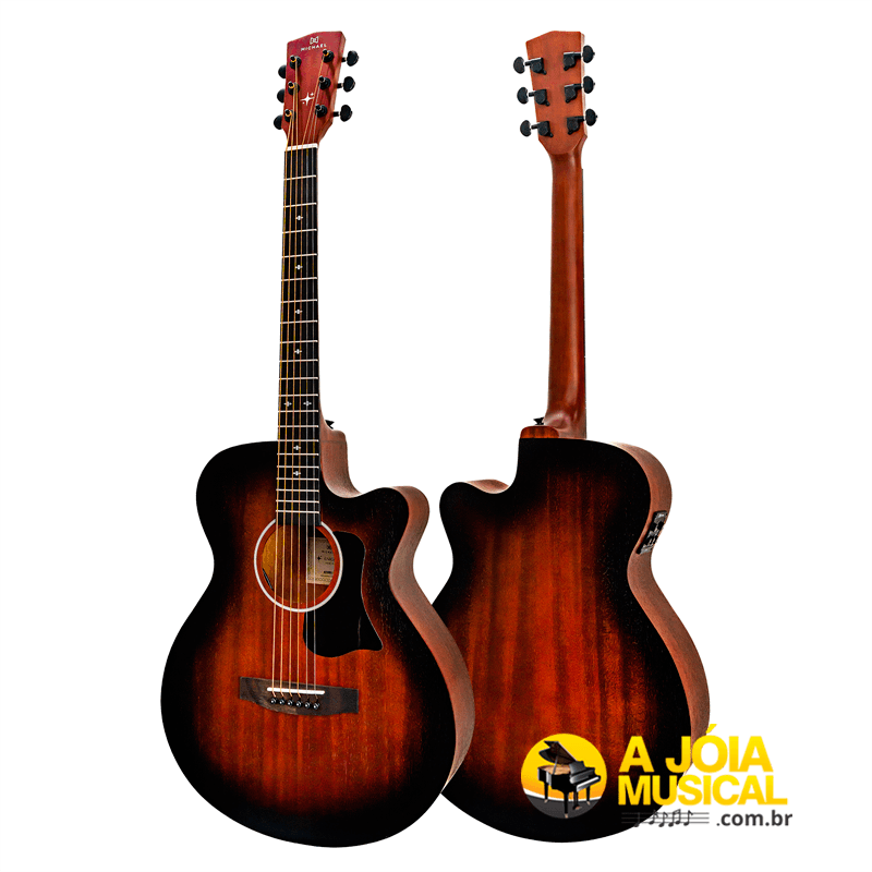 Violão Michael Enigma Mini Jumbo VME620 TB Elétrico