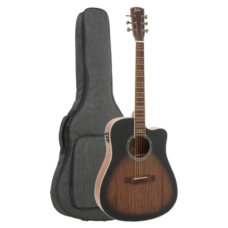 Violão Aço Zellmer Heritage Greyburst Cutaway Fosco