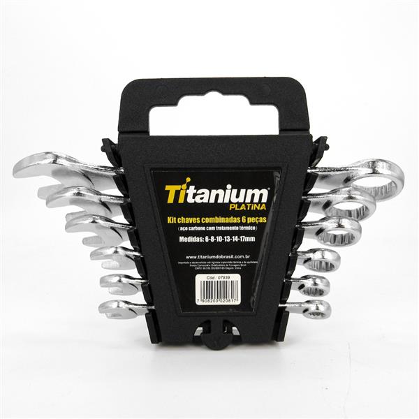 Kit Chave Combinada 6 À 17mm Com 6 Peças Titanium 07939