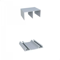 Kit Trilho Inferior RM-022 e Perfil Superior RM-030 Alumínio com 2 Metros Rometal