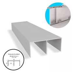 Perfil RM-030 1 Metro Aluminio Anodizado Fosco
