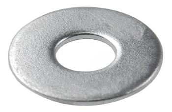 Arruela Lisa 1/8 3,18 Mm Zincado Branca Com 100 Peças