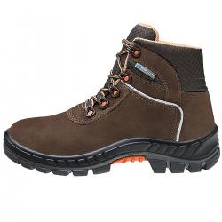 Botina Premier Nubuck em Couro Bico Plástico Marrom 75BPR29-MSMC-BP - Marluvas