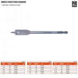Broca Chata para Madeira 7/16” 53,0037 - Rocast