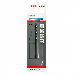 Broca HSS 4,0X43X75 2608.595.024 Bosch