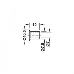 Bucha P/Supte Prat 1/2 Cana 7mm Aco Niquelado