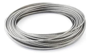 Cabo De Aço 1/4 Com Alma De Fibra 6x7 Sem Revestimento 1MT