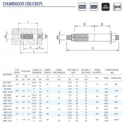 Chumbador CBEPL 1/2" x 135" com Prisioneiro 5.6 Completo 470388/12135 - Walsywa