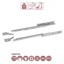 Corrediça Oculta Para Gaveta Extração Total One Touch Fgvtn - Par