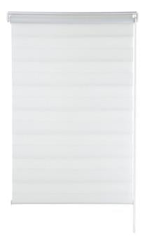 Cortina Persiana 1.20x1.60m Zebra Dupla Branca Evolux