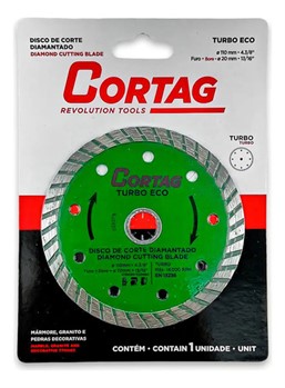 Disco Corte Diamantado Turbo Eco 110mm Cortag Profissional Cor Verde
