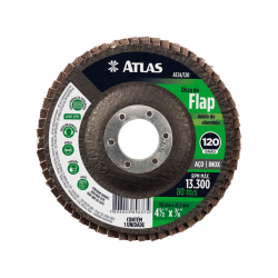 Disco Abrasivo Flap 115mm Gr120 AT24/120 Aluminio Atlas