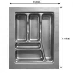 Divisor Organizador de Talheres DT-01 para Gaveta 370x470mm Cinza - Moldplast