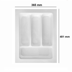 Divisor Organizador de Talheres DT-04 para Gaveta 365x481mm Branco - Moldplast