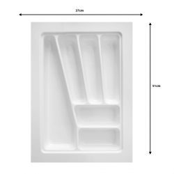 Divisor Organizador de Talheres DT-08 para Gaveta 370x515mm Branco - Moldplast