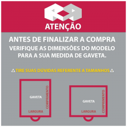Divisor Organizador de Talheres DT-84 para Gaveta 664x470mm Cinza - Moldplast