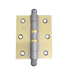 Dobradiça Reforçada 5535 3x2.1/2 Pol. com Anel Aço Latonado Oxidado com 3 Peças - Rodrigues