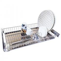 Escorredor de Embutir 8741 C/Bandeja Inox e Corredica 770x70x285 Cromado